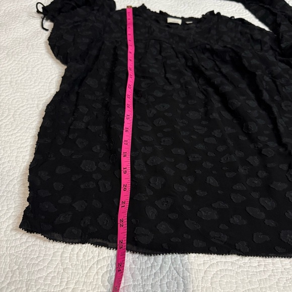 Wilfred Black Pleated Ruffled Long Sleeve Blouse - Picture 7 of 7